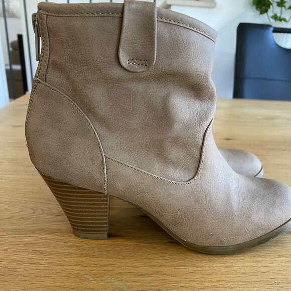 Ankle boot Tan Cowboy style - Picture 1 of 3